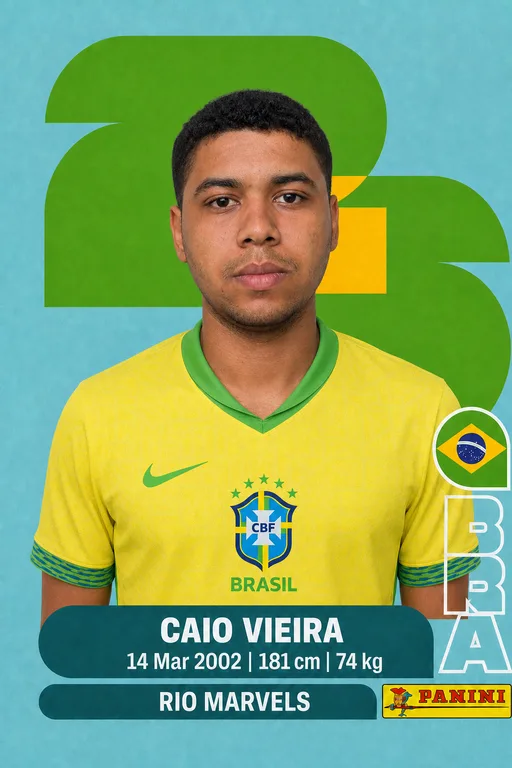 Collectible sticker of Caio Vieira